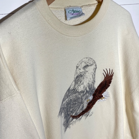 90's Mint Condition Bald Eagle Sweater XL - Picture 2 of 5